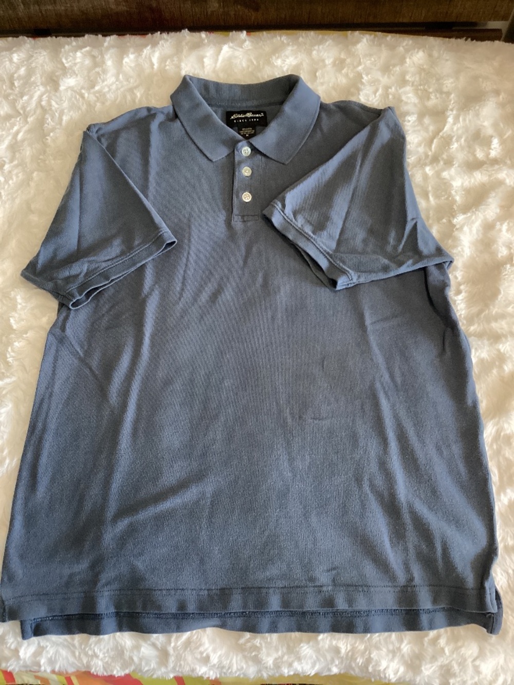 Eddie Bauer Men’s Polo Shirt, Size M, Dusty Blue